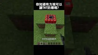 你知道這個方塊可以讓TNT不破壞方塊嗎？#minecraft #我的世界