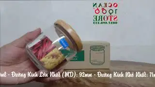 Bộ 6 Lọ Thủy Tinh Pop Jar Nắp Gỗ Ocean &ndash; B02517 &ndash; 500ml