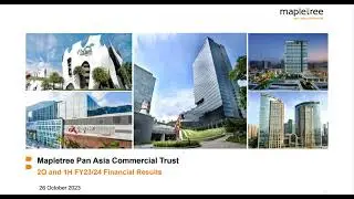 Mapletree Pan Asia Commercial Trust (N2IU) 2Q and 1H FY 23/24 Financial results (26 Oct 2023)
