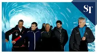 Macron tours France's shrinking glacier