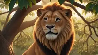 The lion watered a tamarind seed #ai #story #lion #tamarind #seed 