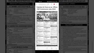 How to Apply For Pakistan Air Force as a Officer l PAF Commission Jobs 2024 l PAF GD pilot Jobs