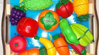 Relaxing Wooden Fruit end Vegetable Cutting ASMR video