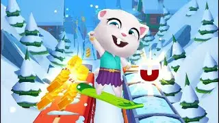 Talking Tom Gold Run - Neon Angela with Stormrider Bike New Year Tom Runner #rungame 