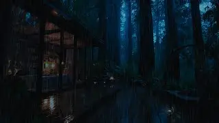 Cozy Forest Cabin Rain 🌧️ | Deep Sleep Rain Sounds & Relaxing White Noise