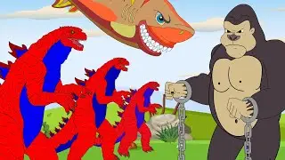 Spider Godzilla Vs King Kong Monster Battle | Godzilla Evolution Animation