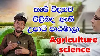 Agriculture science degree courses | කෘෂි විද්‍යාව පිළිබද  ඇති උපාධි පාඨමාලා