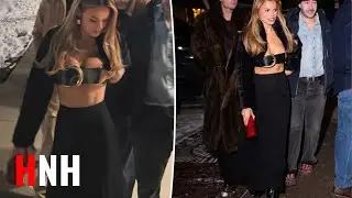 Brooks Nader Stuns in Leather Hot Pants for Aspen Dinner Date