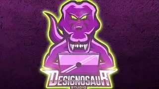 SPEEDART Designosaur Mascot Logo