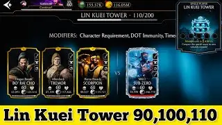 Lin Kuei Tower Boss Battle 110 & 90 , 100 Fight + Reward MK Mobile