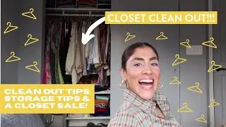 CLEANING OUT MY CLOSET // A CLOSET TOUR, ORGANIZING TIPS & MORE!