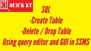 SQL - create table and drop tabe