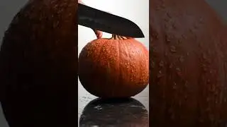 Satisfying Crystal pumpkin Cutting in Slow Motion | ASMR Glass Slice  #satisfying #fruitcutting