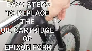 How to replace oil cartridge of epixon fork without removing the stanchions? FORK LOCKOUT PROBLEM