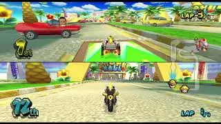Mario Kart Wii Wario Loses to Peach in 150cc Flower Cup