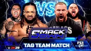 WWE SMACKDOWN: Джейкоб Фату и Зилла Фату против Бронсона Рида (Брон Брейккер) - 28 декабря 2025 г.
