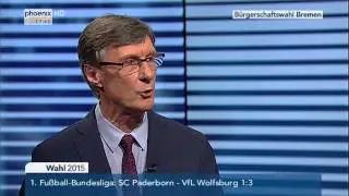 B&uuml;rgerschaftswahl in Bremen: Studiogespr&auml;ch mit Prof. Lothar Probst und Claudia Kade am 10.05.2015