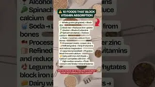 🍽️ 10 Everyday Foods That Steal Your Vitamins