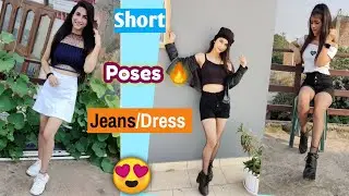 Short Dress/Jeans Poses ideas for girl 😍| how to pose a short jeans/dress photoshoot |