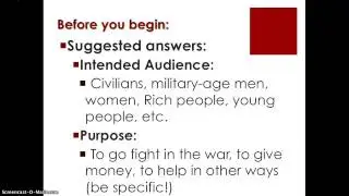 WHB1. WWI - Analyzing Propaganda