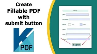 How to create a fillable pdf form with submit button to email in Kofax Power PDF