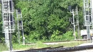 CSXT Y198 WITH CSX #6555 SD40-3 BOXCAR SOUTH BOUND MIXED FREIGHT LOCAL TRAIN
