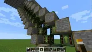 Escalator in Minecraft using RedPower 2 Frames