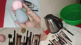 मेकअप ब्रश कैसे साफ़ करें? How To Clean Makeup Brushes In just 2 Minutes | Khushboo Gupta #makeup#mua