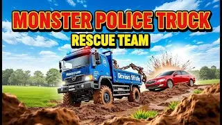 Monster Police Truck Rescue Team | Kids Nursery Rhymes and Song