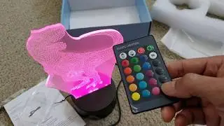 Новый светодиодный ночник с 3 динозаврами 3D + пульт дистанционного управления от AmazeFan!