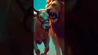 The story of the lion and the cow#history #coldweatherclothes #medievalanimals #shortvideo #shorts