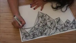 tutoriel 2 : dessin facile a faire avec motif a base de triangle et carr&eacute;e