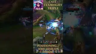 CAITLYN TRIPLE &mdash; PERFECT POSITIONING & HEADSHOT ZONE | League of Legends #LoL #Caitlyn #ADC #Shorts