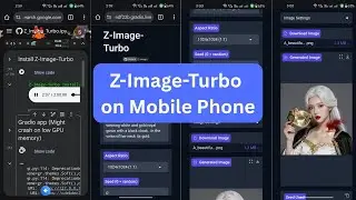 Запустите Z-Image-Turbo на смартфоне. Приложение Google Colab Gradio.