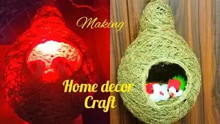 Making Bird Nest with woolen birds | Home Decor Craft | DIY | Mina's Handicrafts