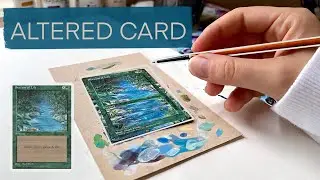 Painting Stream of Life extended card art - hand painted Magic the Gathering alter tutorial