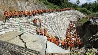 Jalur batu jomba terbaru❗️Pengecoran hari ini akan di lakukan & penimbunan geotextile bag sudah 40 %