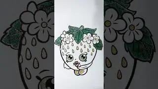 Sweet Berry Delight: Shopkins Strawberry Kiss Coloring Shorts 🍓🎨✨ #shorts #ytshorts #art