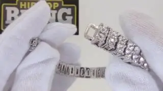 Bling Bling 2 Row Bracelet | Rhodium Hip Hop Jewelry