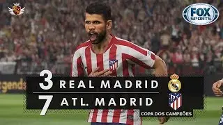 REAL MADRID 3 x 7 ATLÉTICO DE MADRID - COPA DOS CAMPEÕES RECRIADA NO PES 2019