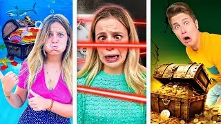 3 STORIE DI NINNA E MATTI CHE TROVANO UN TESORO! L'ULTIMO CHE ESCE DALLA CASSAFORTE  VINCE!🔒