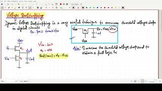 Voltage Bootstrapping: Technique to Overcome Threshold Voltage drop in Digital Circuit : Derivation