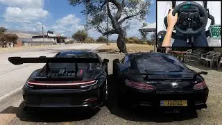 Porsche 911 GT3 RS & Mercedes AMG GT R - Forza Horizon 5 | Logitech g923 gameplay