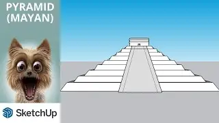 HOW TO DO PYRAMID (MAYAN) ONLY DEFAULT TOOL 😍 THIS IS SIMPLE METHOD AND EASYWAY 😍 BY USING SKETCHUP😍