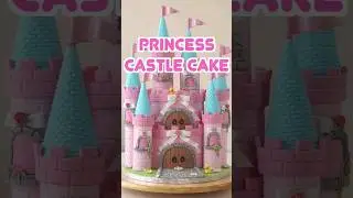 Princess Castle Cake 👑🎀 #castlecake #princesscake #fondantcake #cakeideas #babyshowercake