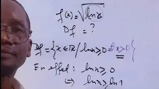 Domain of definition of logarithmic functions.