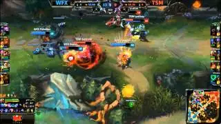 Teamfight & The Amazing Bjergsen Chase - WFX vs TSM Game 2 (NA LCS Spring 2015)