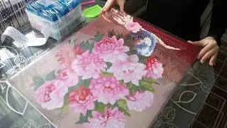 Алмазная мозаика вышивка.  Как клеить стразы. Обзор на набор DIY