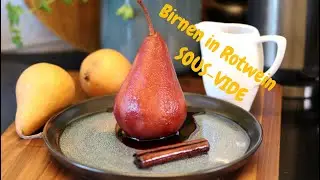 Birnen in Rotwein