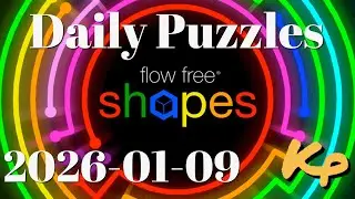 Flow Free Shapes - Daily Puzzles - 2026-01-09 - January 9th 2026